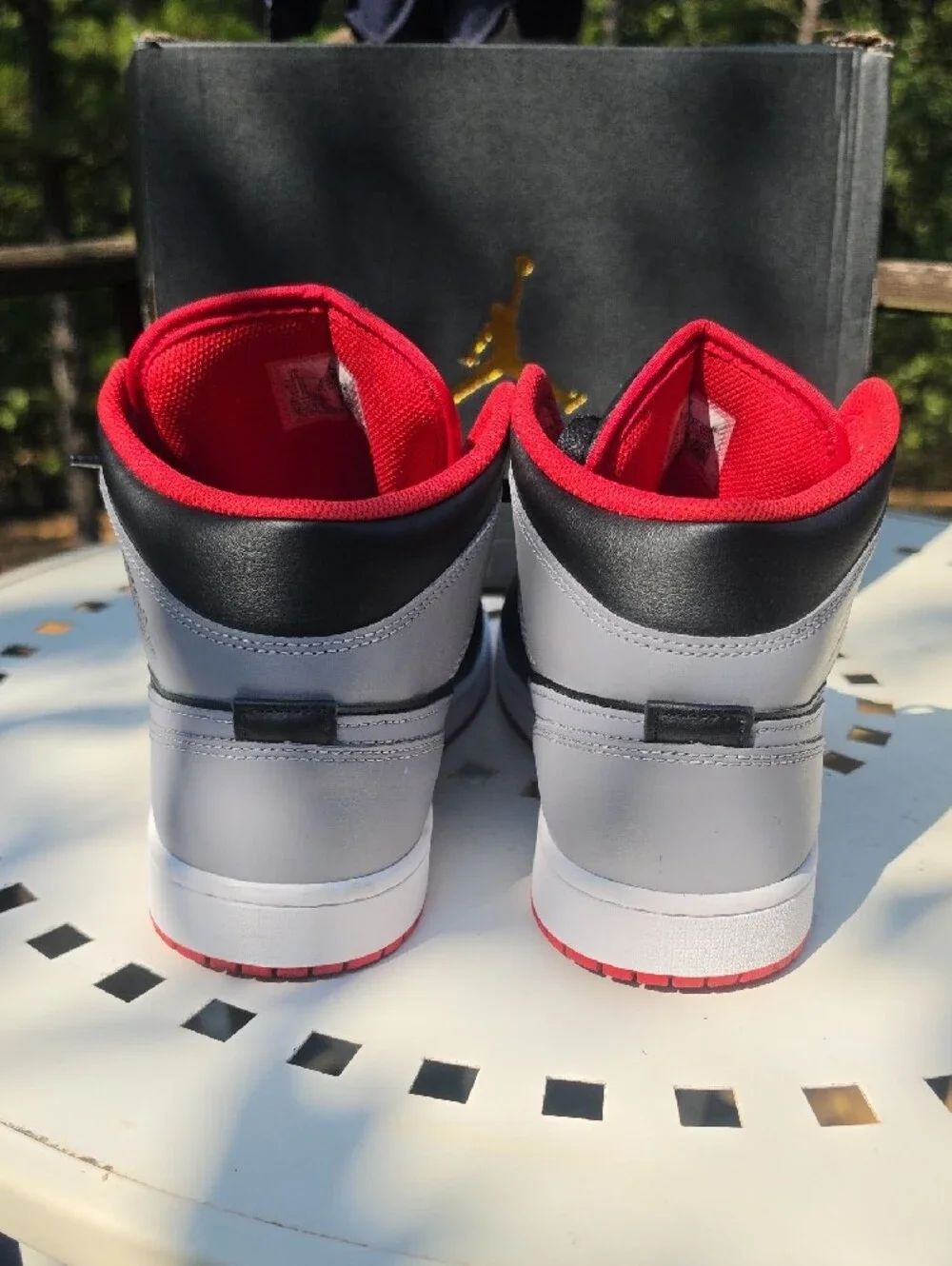 Jordan Men’s Mid-Top Sneakers - Black/Gray/Red